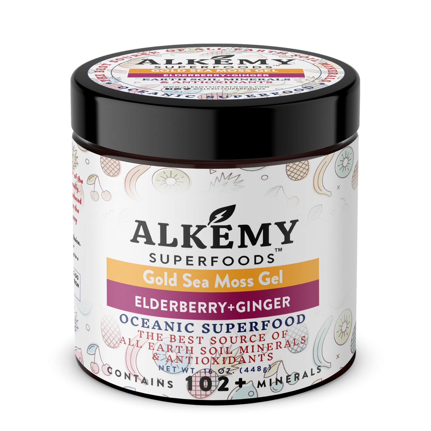 Gold Sea Moss Gel+Elderberry & Ginger