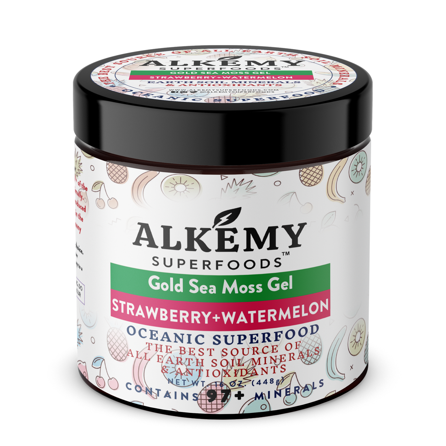 Gold Sea Moss Gel+Strawberry & Watermelon