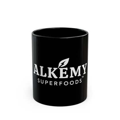 Alkemy Superfoods – Black Ceramic Mug – 11oz & 15oz Cup