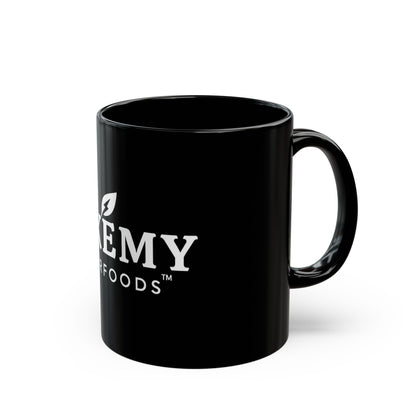 Alkemy Superfoods – Black Ceramic Mug – 11oz & 15oz Cup