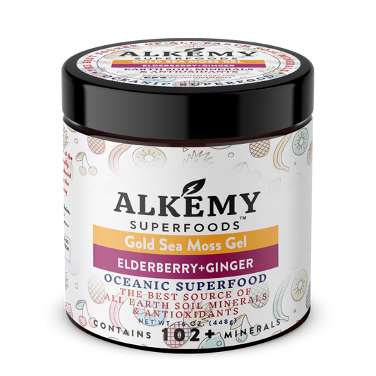 Gold Sea Moss Gel+Elderberry & Ginger