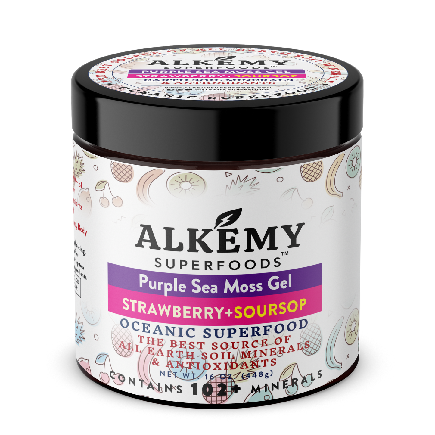 Purple Sea Moss Gel+Strawberry & Soursop