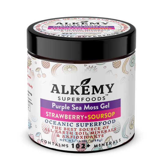 Purple Sea Moss Gel+Strawberry & Soursop